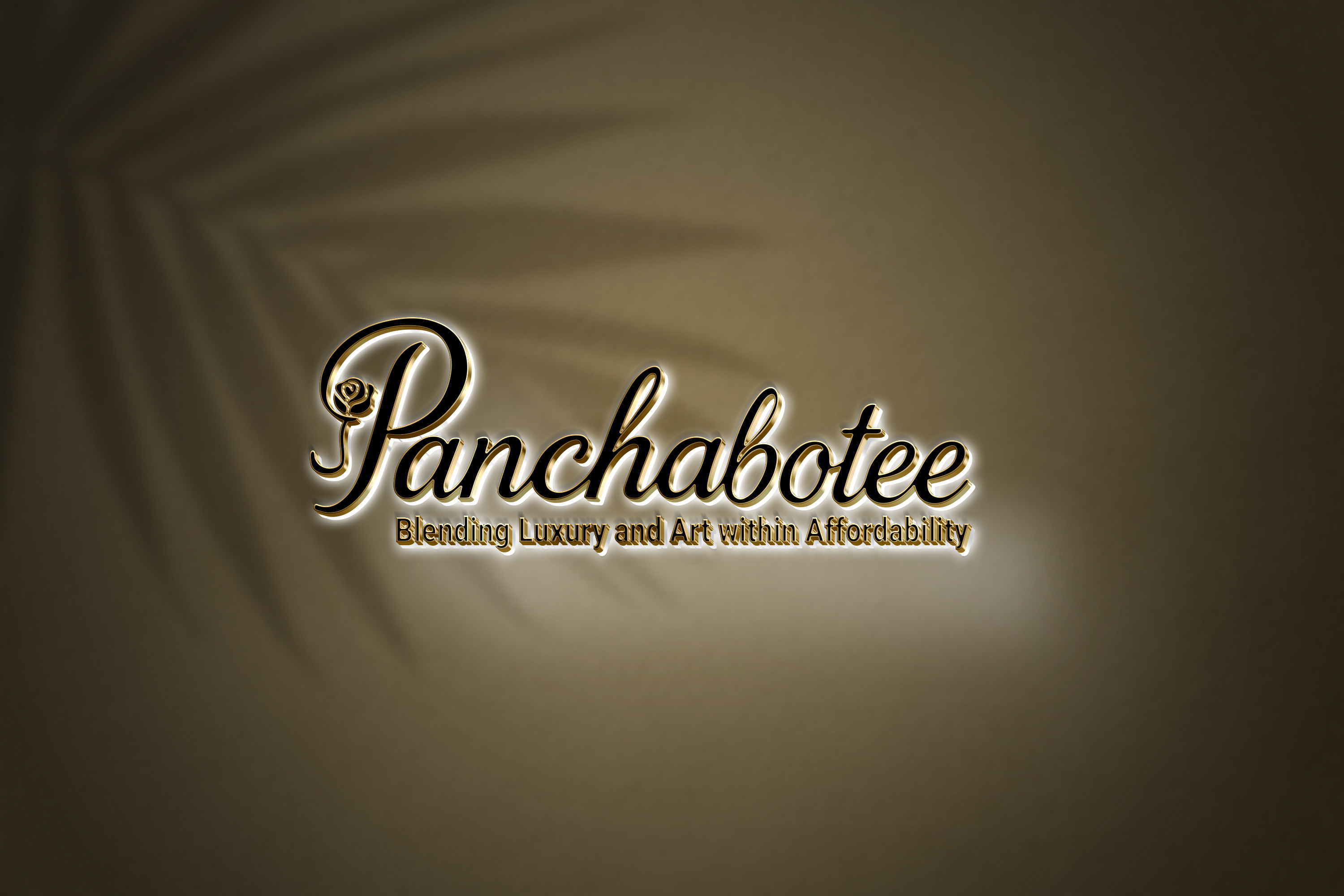 Panchabotee - Luxury Typography logo Design artistic brand logo brand mark branding creative elegant fashion gold home decor lifestyle logo logo design luxury minimalist premium professional script typography typography logo visual identity