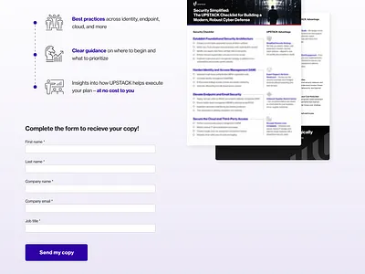 UPSTACK GTM Insight Report Lander graphic design iconography landing page marketing design typography web design