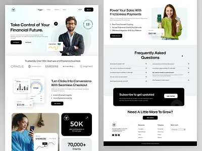 Finance Landing Page banking bento clean cool design finance finance landing page interface landing landing page layout minimal modern muhammad ali saas ui ux web webpage website