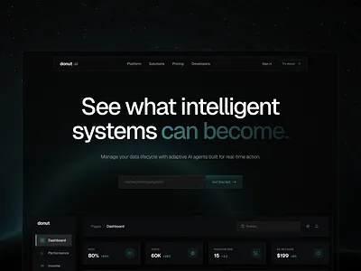 AI Analytics Dashboard — Dark UI ai analytics app clean concept design darkmode dashboard design graphic productdesign ui
