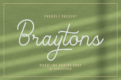 Braytons branding design elegant handwritten minimalist modern monoline retro script simple sleek streamlined. thin trending vintage wedding