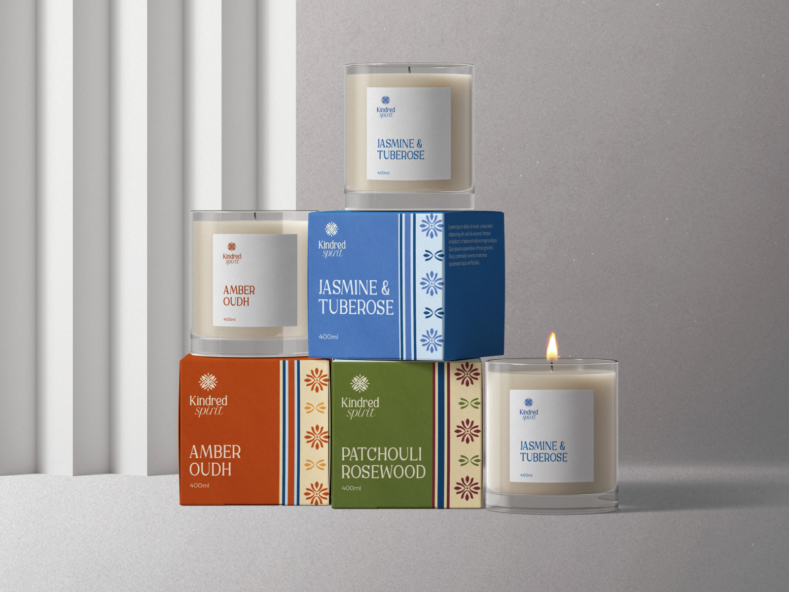 Candle Product Box Packaging For Holistic Brand box packaging candle packaging classic colourful pattern dubai holistic lifestyle packaging design pattern design spiritual brand traditional traditional pattern wellness