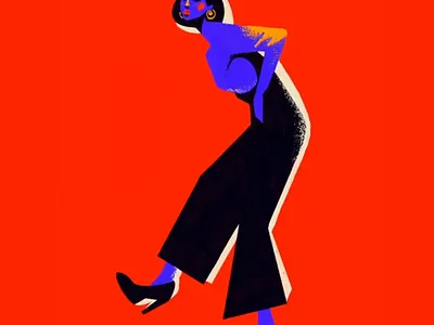 Dancing Queen animation character dance dancing dancing queen illustration illustrator motion graphics people portrait portrait illustration procreate tokyo tokyo nights
