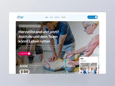 CPR Training Hospital Website clean client design hospital medical medical training modern saas training ui web app website