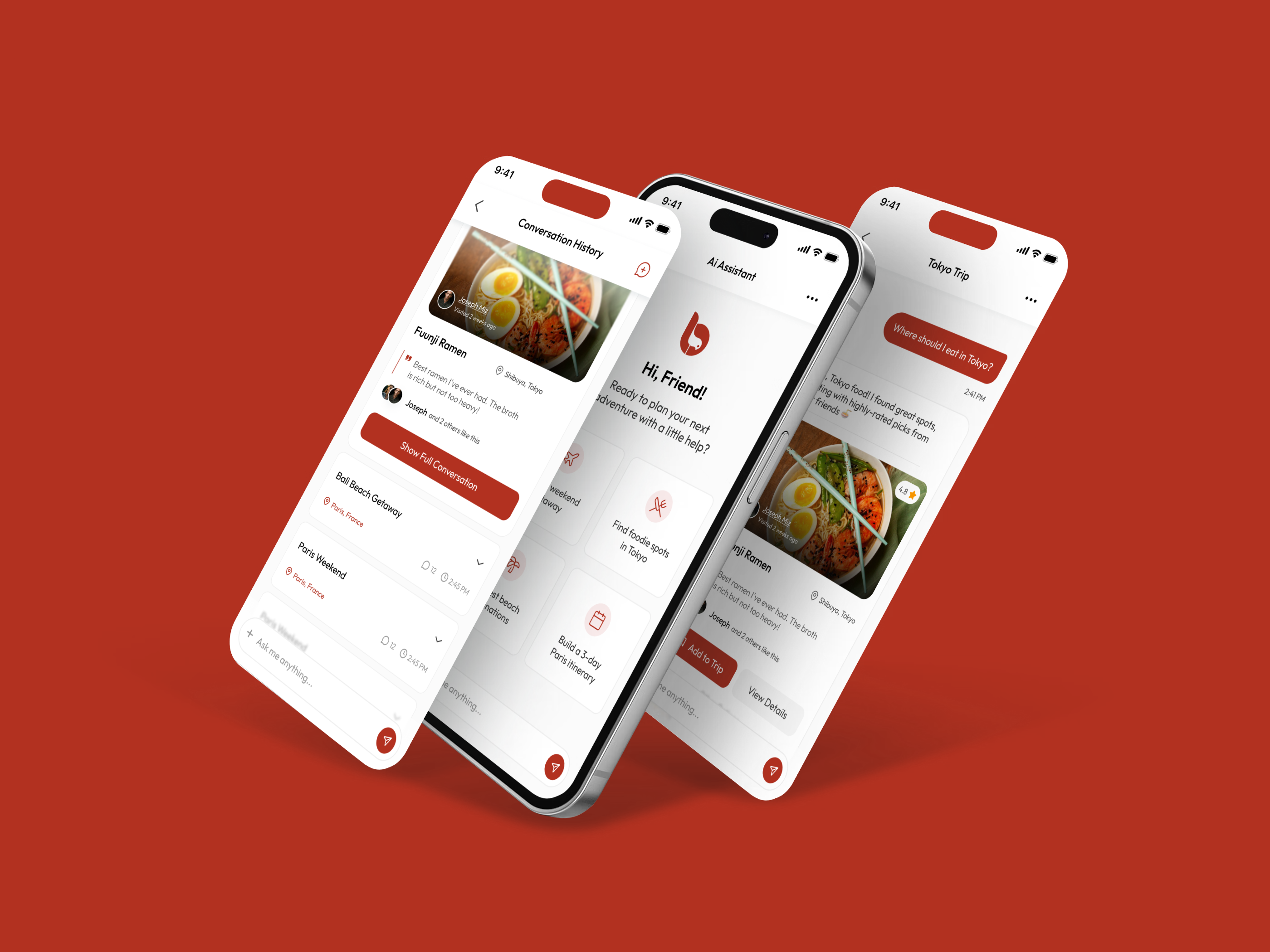 AI Travel Assistant App - UX UI Design ai app app design assistant bot chat chatbot conversation expirience interface minimalist mobile travel ui user