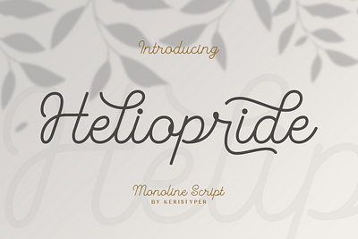 Heliopride branding design handwritten illustration minimalist modern monoline retro script simple sleek streamlined. thin vintage wedding