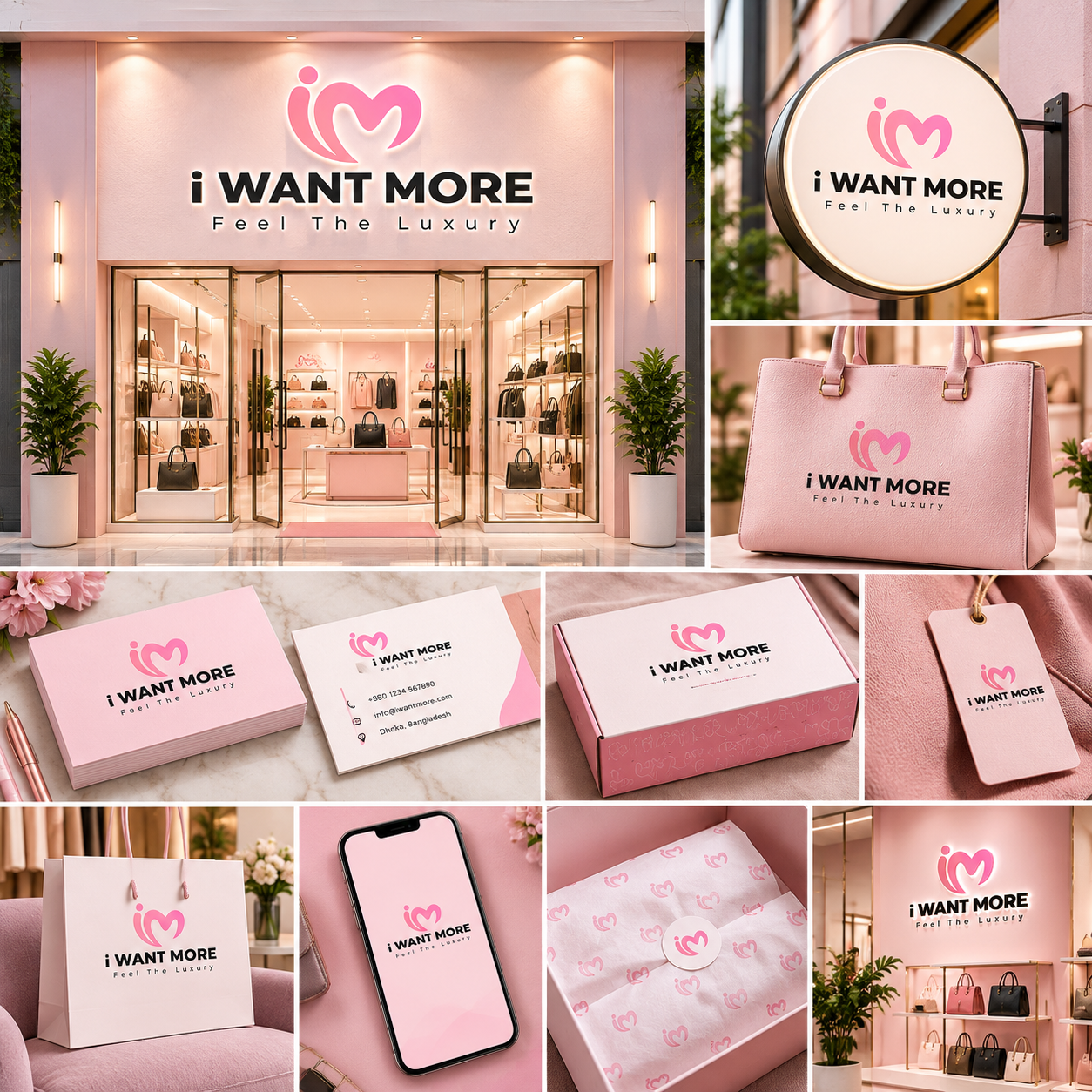 I WANT MORE - Luxury Fashion & Lifestyle Logo Design beauty logo boutique logo brand identity branding creative logo elegant design fashion logo feminine brand gradient logo lifestyle logo logo logo design luxury brand minimal logo modern logo premium logo product branding professional logo stylish design visual identity