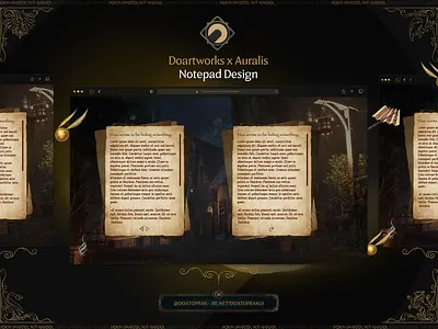 Auralis HogwartsRP Notepad UI I Gta V character creation doartworks doatoprak fivem gmod harry potter hogwarts roleplay hogwarts rp notepad notepad design notepad ui ui design uiux