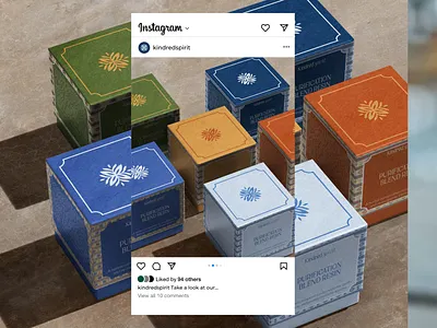 Wellness Brand Logo & Visual Identity box packaging colourful kindred spirit lifestyle brand logo mandala logo nature logo spiritual brand traditional wellness