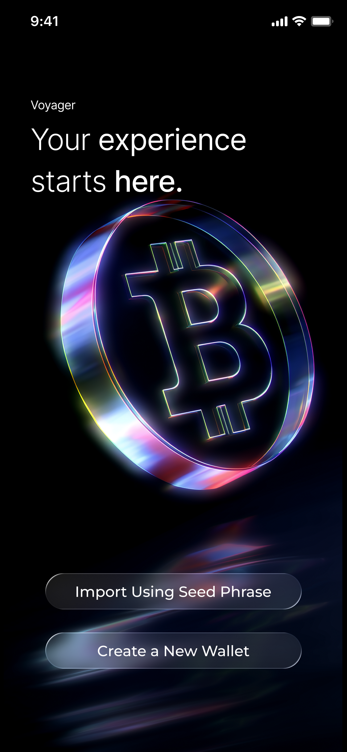 Voyager - Crypto Wallet & Exchange App 3d branding graphic design logo motion graphics ui