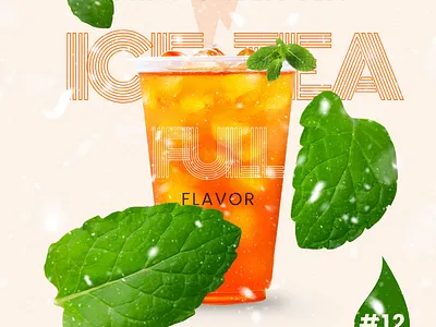 Mint Green Tea ad canva content creator content design design digital drink facebook feed food for hire freelancer graphic design hire me ice tea insta marketing post social media story