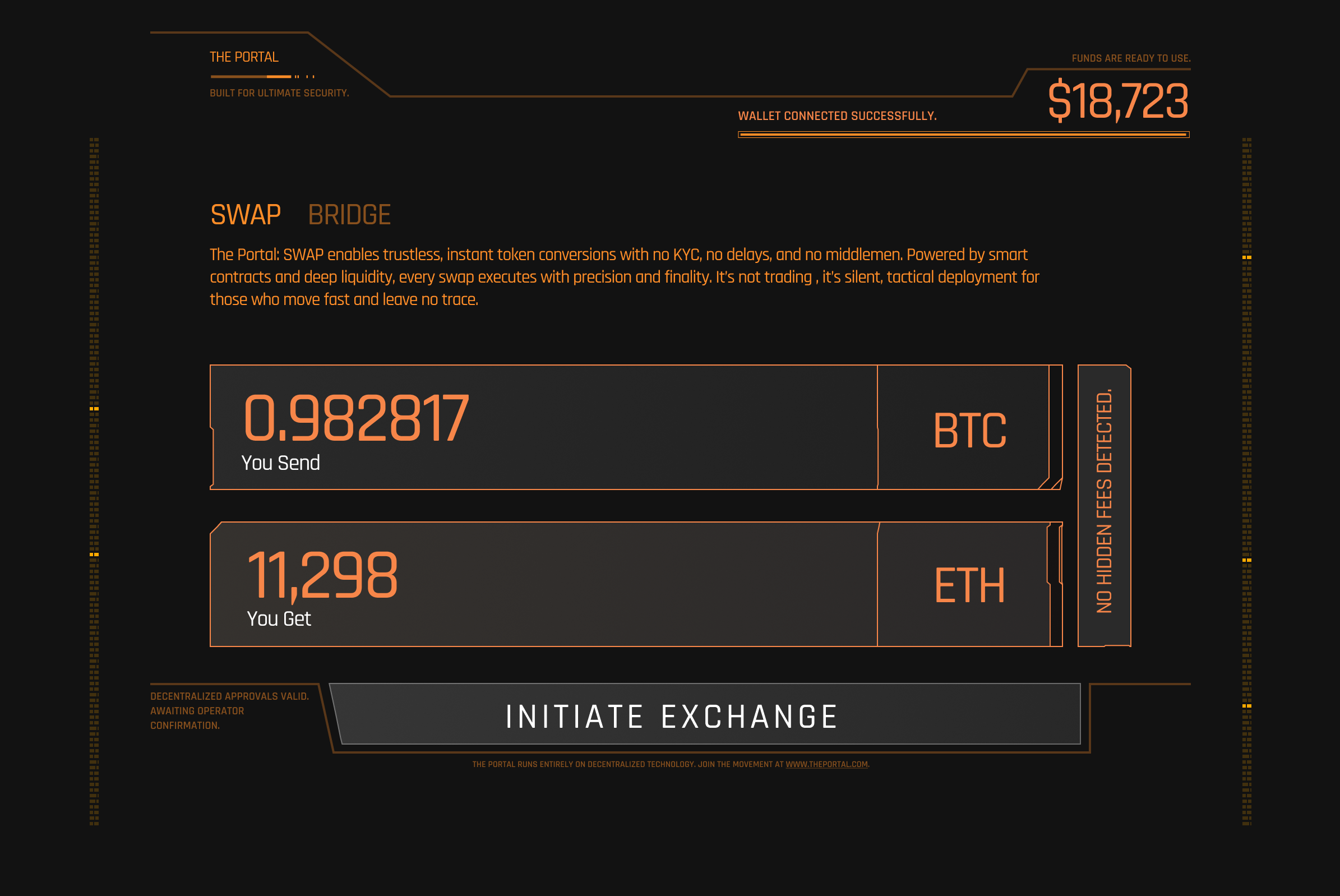 Cyberpunk UI - Decentralized Crypto Exchange branding graphic design ui