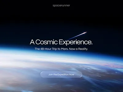 Interplanetary Space Travel - Website Landing Page 3d branding graphic design ui