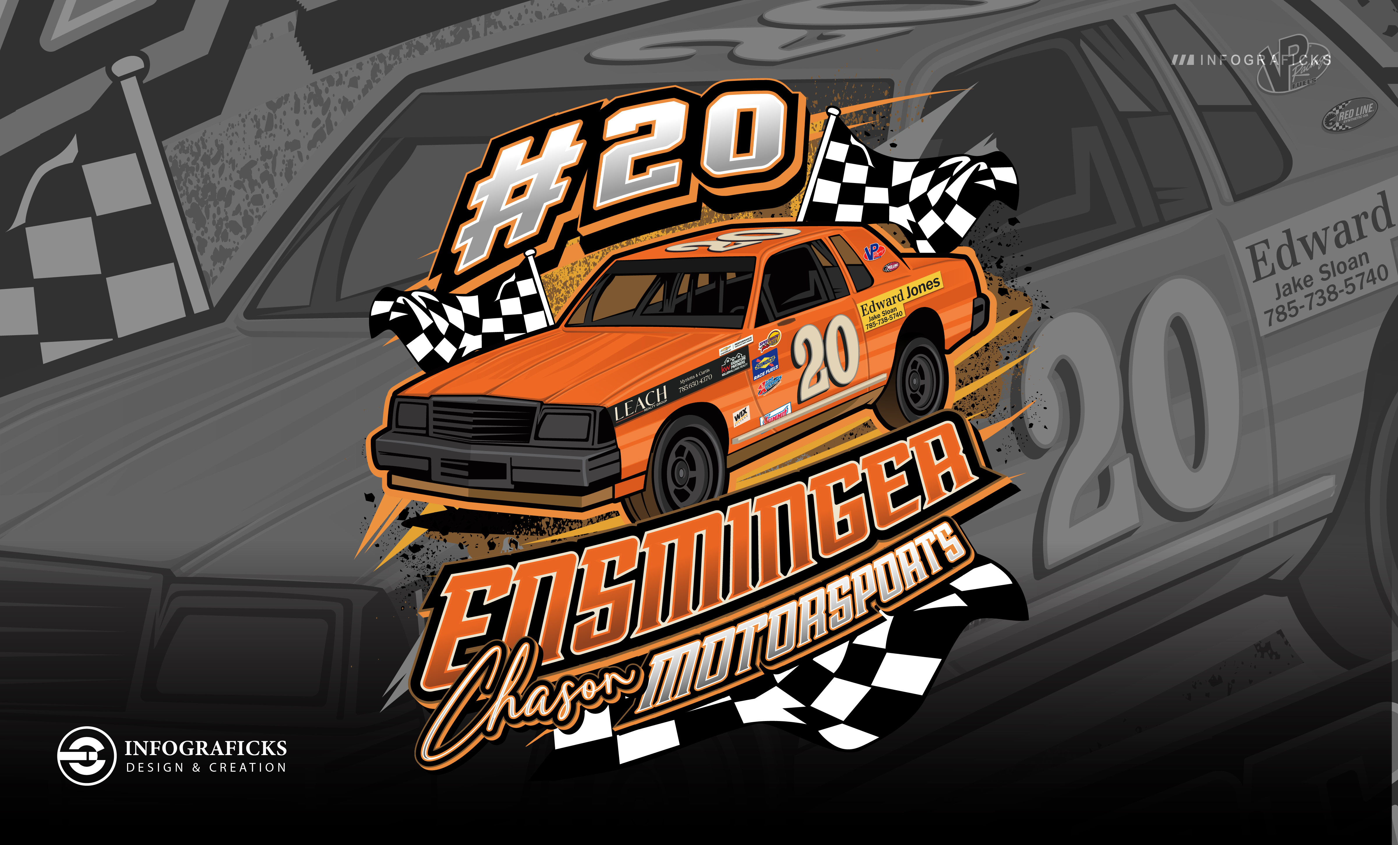 Ensminger Motorsports t-shirt design creation digitial art graphic design illustration illustrator march design print design retro design tshirt urban