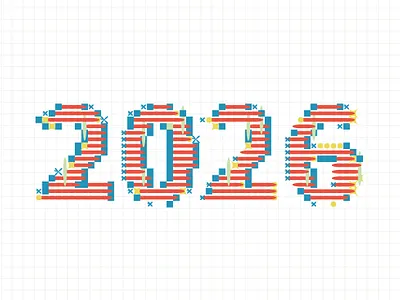 2026 2026 color design graphic illustration new year shape visual