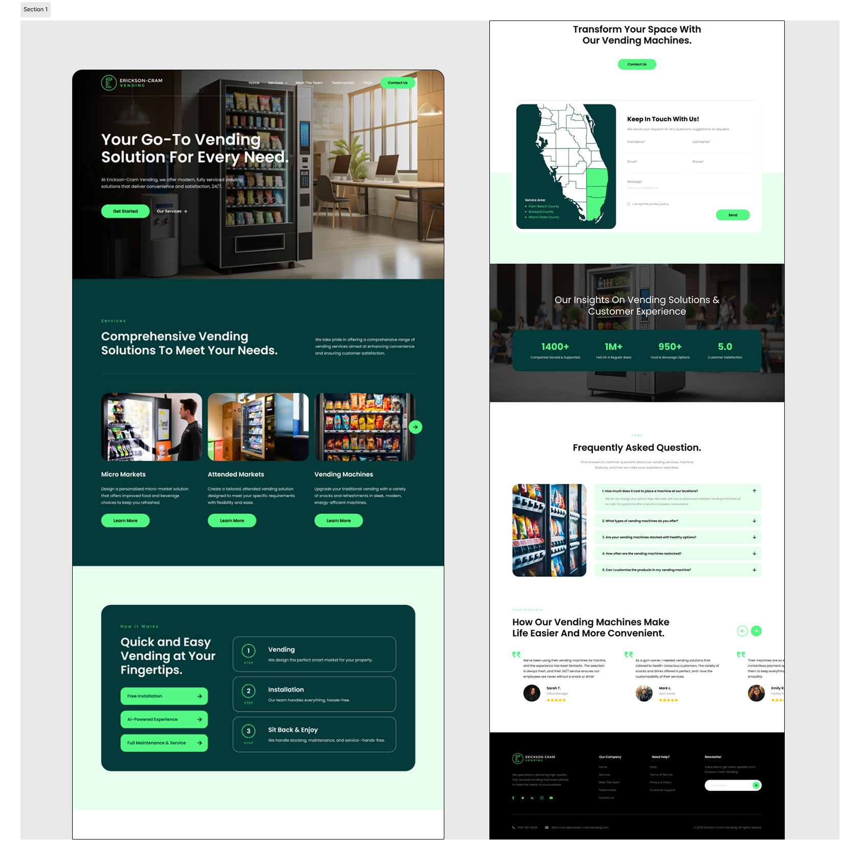 Vending Machine website with inner pages advertorial website business website machine website marketing website modern website vending vending machine vending website webdesign