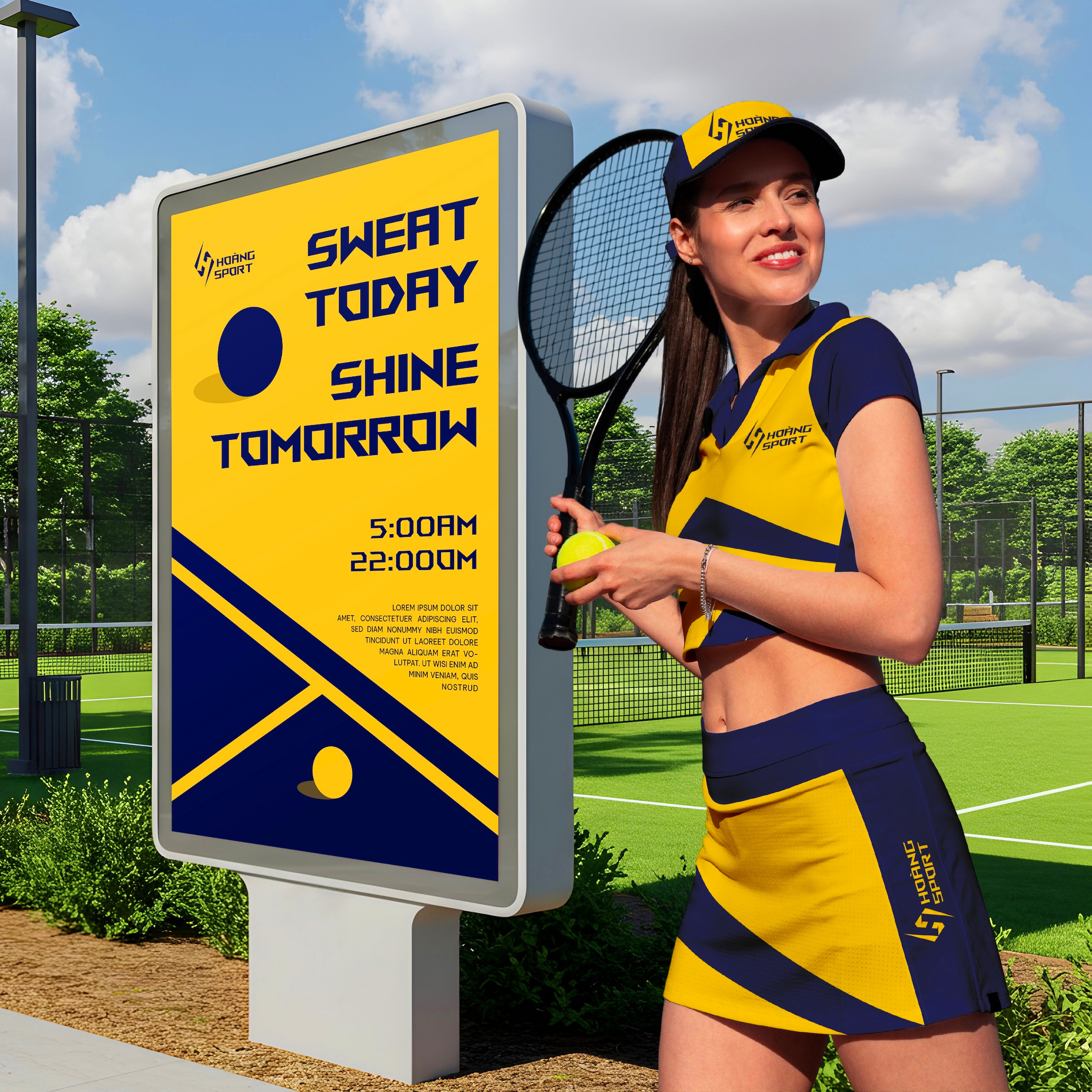 HOÀNG SPORT BRAND IDENTITY branding design graphic design illustration logo logo design