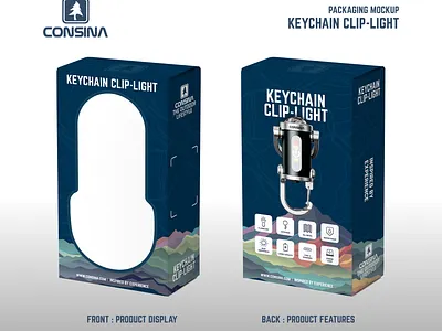 PACKAGING BOX CLIP-LIGHT KEYCHAIN animation branding graphic design illustration logo packaging product design product packaging