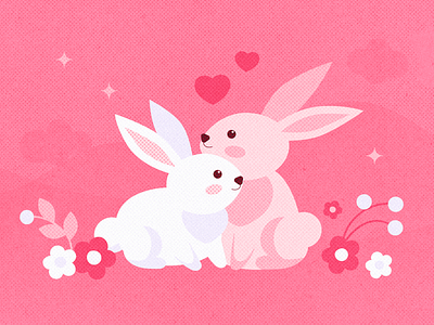 Valentine's Day bunny love valentines day