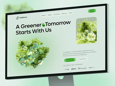 Eco Innovation Platform Web Design clean ui eco landing eco movement eco web design environment platform future tech green energy landing page minimal design modern website nature inspired sustainability ui ui concept web branding web interface