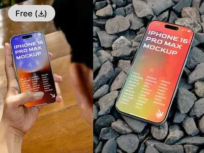 iPhone 16 Pro Max FREE Mockup free download mockup psd
