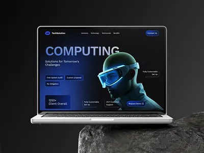 Computer Technology Framer Landing Page b2b business clean computer corporate hardware innovation it services landing page modern professional saas software startup tech technology ui ui design web design website