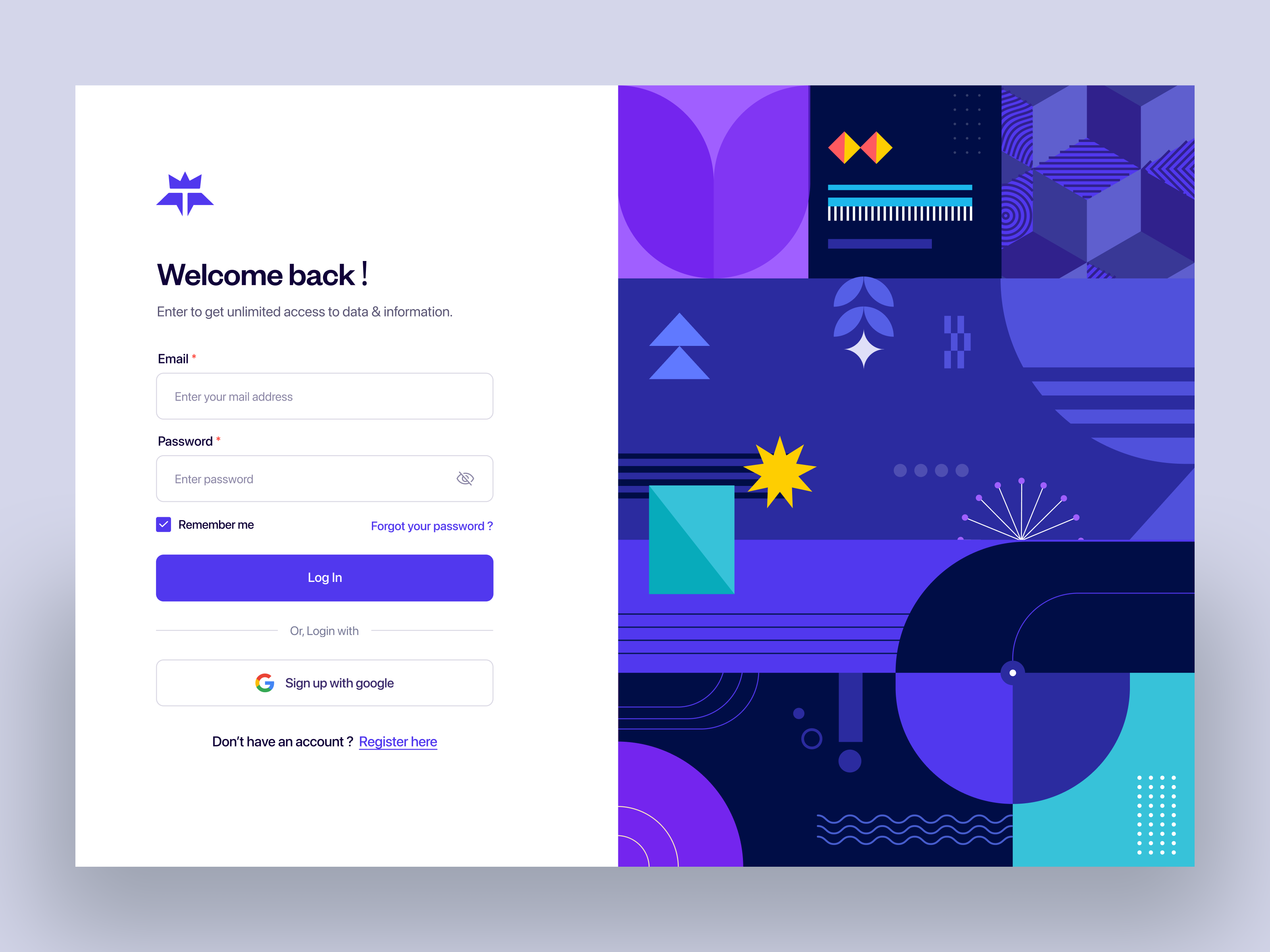 Example of Login Page UI of Terra