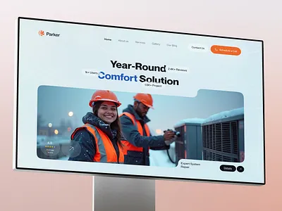 Air Conditioning & Heating – HVAC Website UI Design ac installation company ac service acrepair acrepair website air conditioning cooling heating company heating installation homepage hvac hvac website landing page maintenance uidesign uiux web design website