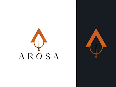 AROSA Luxury Brand Logo a logo branding creative logo fashion logo icon leaf logo letter logo logo logo design logotype luxurious luxury logo minimal logo minimalist modern logo perfume logo simple logo