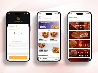 Food Ordering App Design branding logo ui