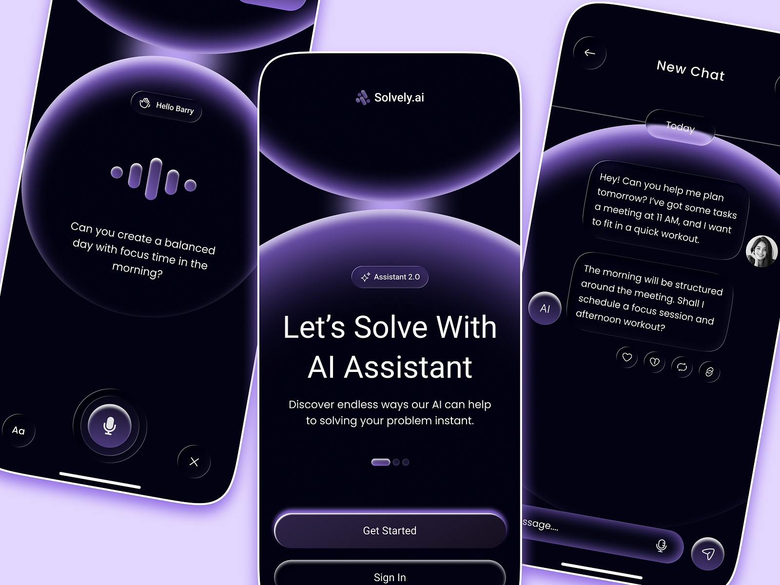 AI Powered Smart Assistant App by Sheikh Elias on Dribbble