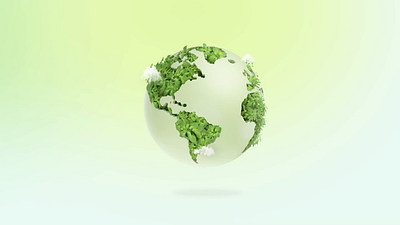 3D Globe 3d after effects animation blender globe leaf motion motion graphics natural world