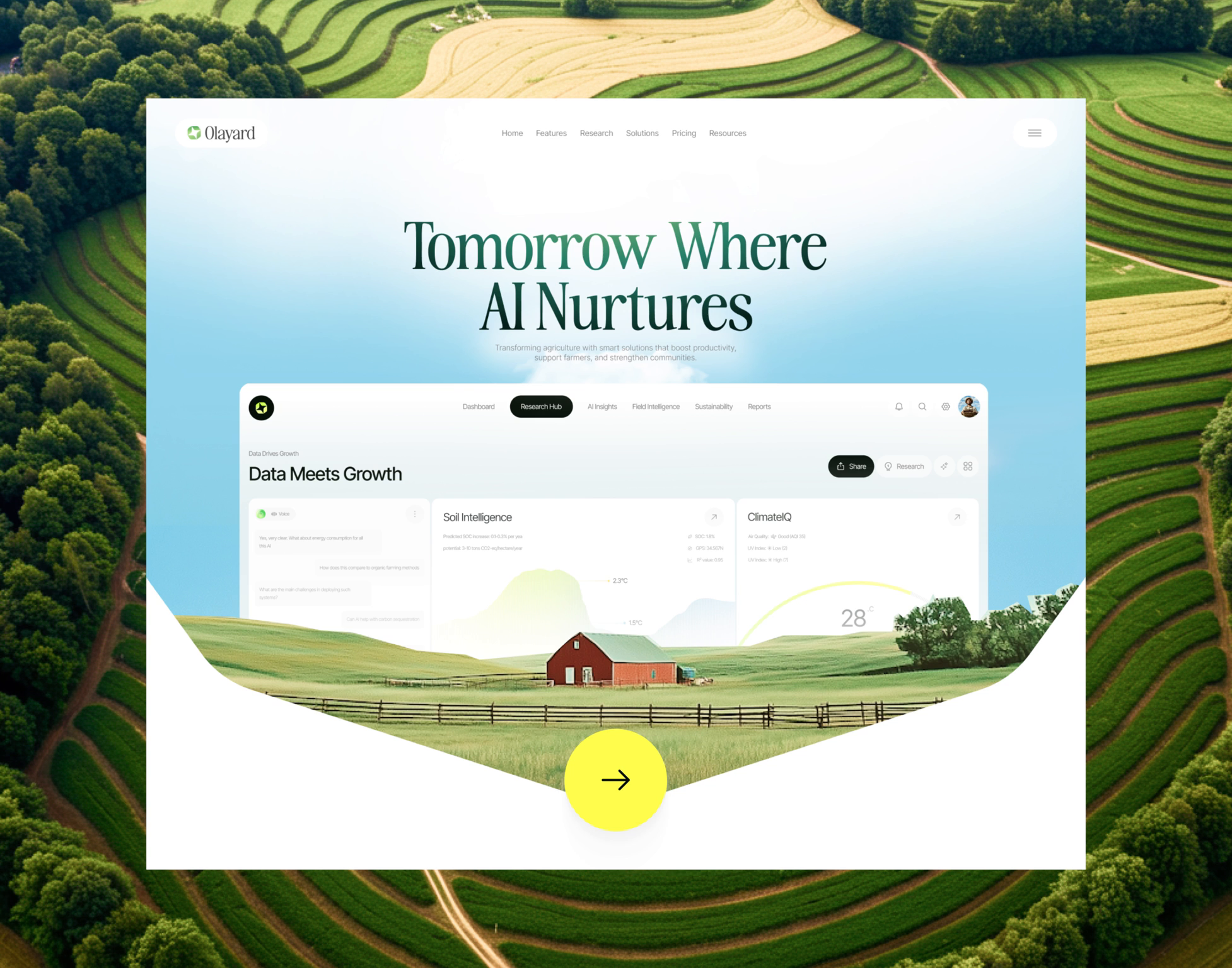 Example of AI Agriculture Farming Website Animation by Taqwah