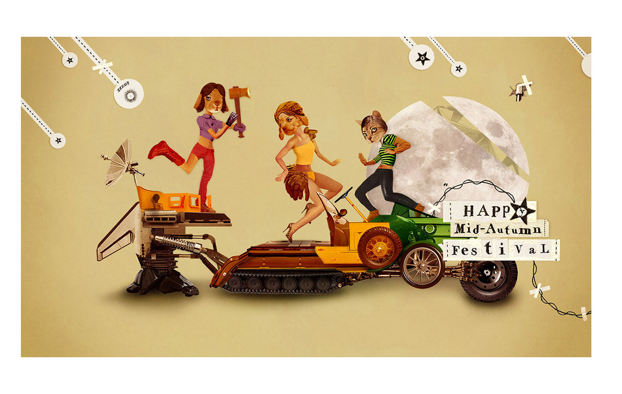 Collage Illustration - Mid-Autumn Arrives artwork collage digital collage illustration surrealism