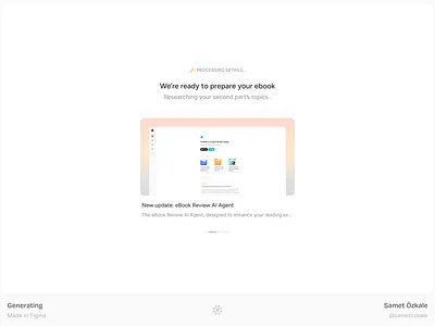 Generating Page Onboarding agent generation agentic ai ai ai agent creating details dynamic onboarding ebook generate generating onboarding process processing saas slider ui design web web design