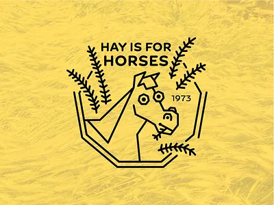 Hay is For Horses Logo 2d adobe illustrator agriculture animal animals badge badge logo branding design farm graphic design hay horse horses illustration illustrator livestock logo pony vector