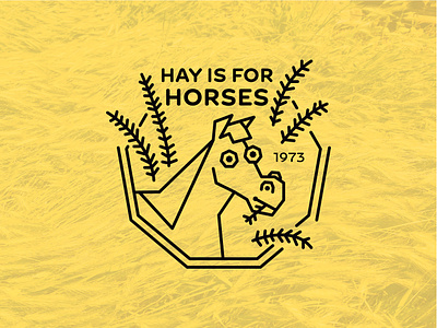 Hay is For Horses Logo 2d adobe illustrator agriculture animal animals badge badge logo branding design farm graphic design hay horse horses illustration illustrator livestock logo pony vector