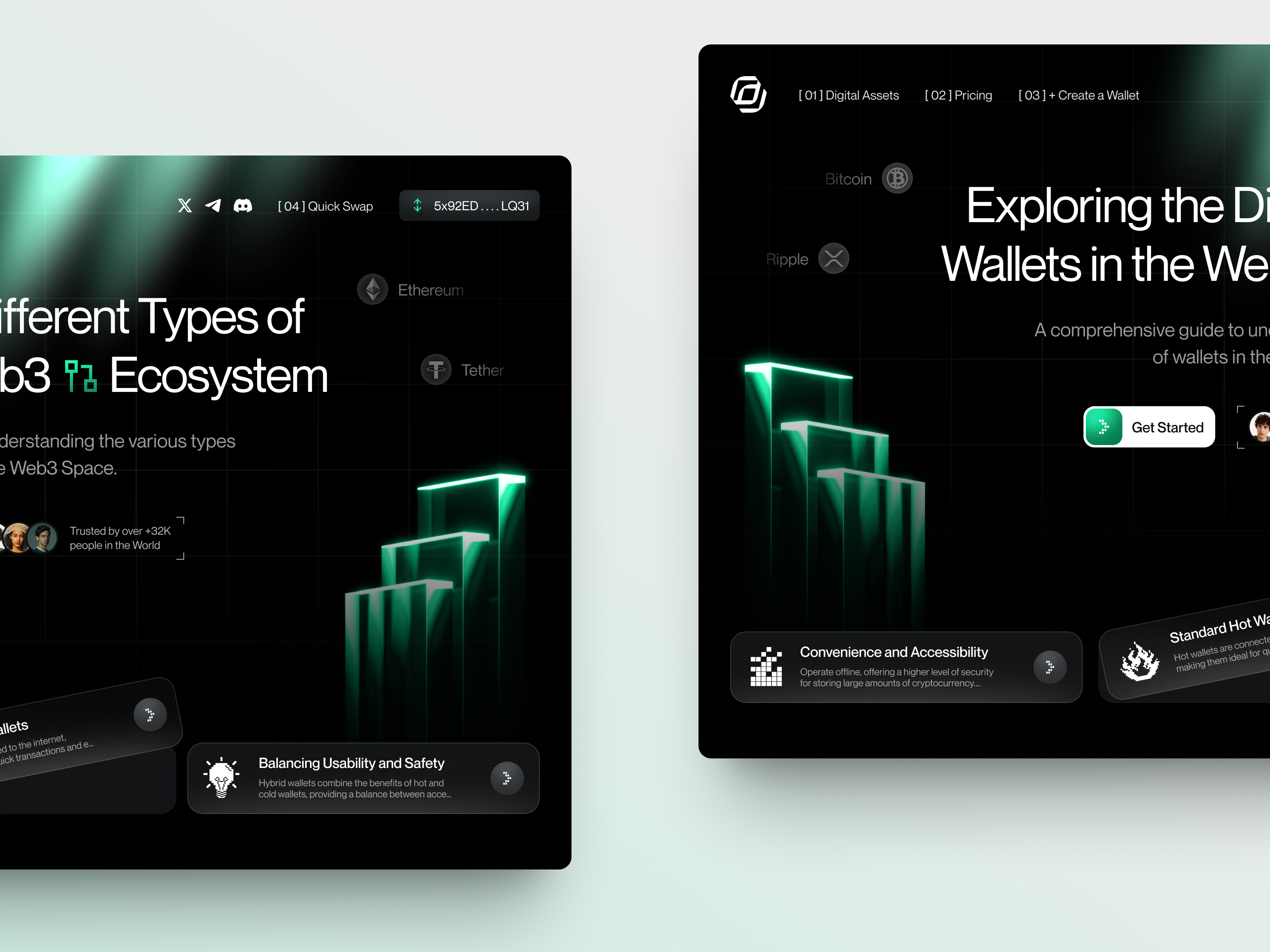 UI-UX for Web3 Digital Wallets design interface platform product service startup ui uiux ux web website