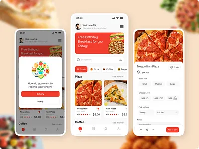 EasyCaffe – Food Ordering App UI app app design cart design checkout flow ecommerce app food food app health navigation design ordering experience restaurant ui ui design uiux design ux ux design