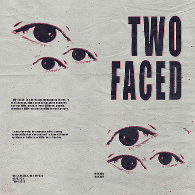 TWO FACE graphic design illustration typography