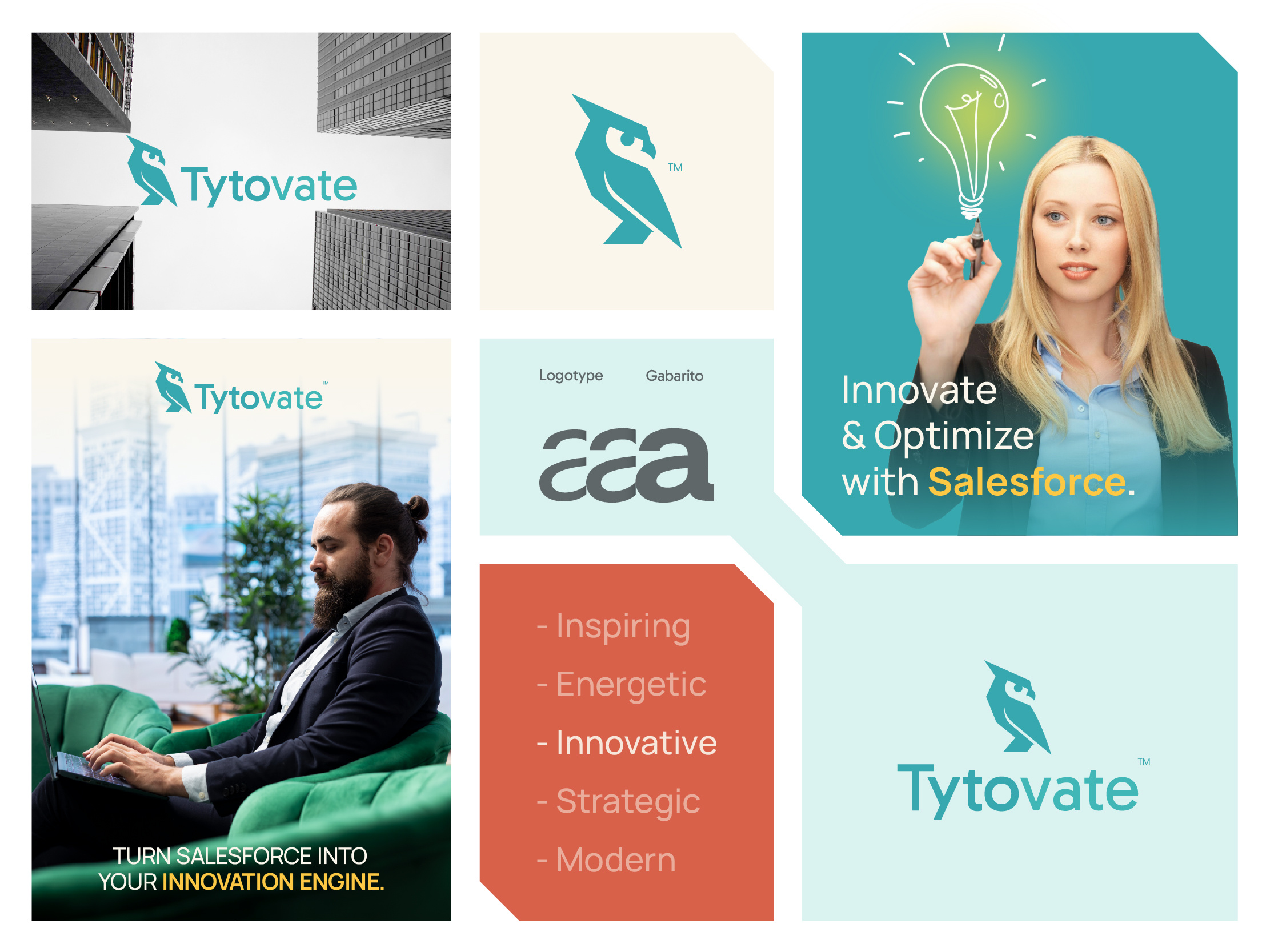 Tytovate™ Branding - Turning Salesforce into a Growth Engine clean brand identity creative branding creative logo cutting edge tech logo energetic branding innovation logo innovative innovative visual identity meaningful logo memorable logo minimal logo modern logo owl logo saleforce logo simple logo tech tech branding visual storytelling