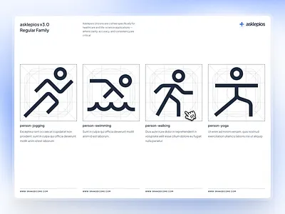 strangeicons: Healthcare & Biotech UI Icon Set - Activities activity icon asklepios icon set blue clean figma icons fitness icon gradient healthcare icon family healthcare icon set healthcare icons healthtech icons iconography minimal minimal icons modern sports icon strangeicons ui icon set ui icons wellness icon set