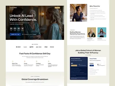 Empressa. AI – AI Consulting Website for Women’s Empowerment ai consulting ai design ai platform ai ux ai web ai website hire web designer landing page landing page ui lifestyle luxury ai luxury technology product design tech brand ui design ux design wavespace web page ui website design women in tech