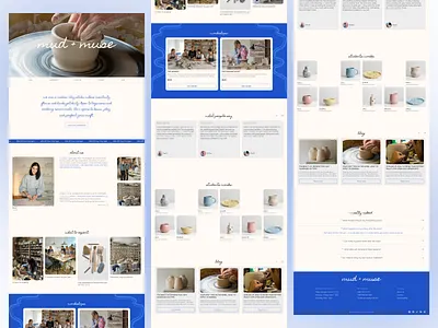CERAMIC STUDIO WEBSITE CONCEPT ceramic ceramic studio ceramic website clay clay studio concept design eclectic figma graphic design minimal pottery pottery studio ui uiux ux uxui web web design website