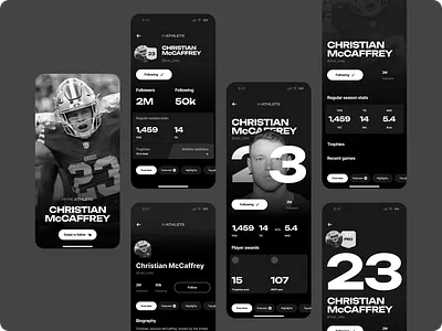 Wireframes - H Athlete (App) app mobile product school sport wireframes