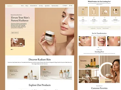 Shopify Cosmetic Store with Quiz & Subscriptions cosmetic store ecommerce mahamudulsobuj shopify expert skincare web design