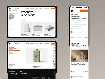AI Landing page web design real estate print services ✦ Apt Form ai animation design interaction landing page motion graphics service site startup ui ux web design website