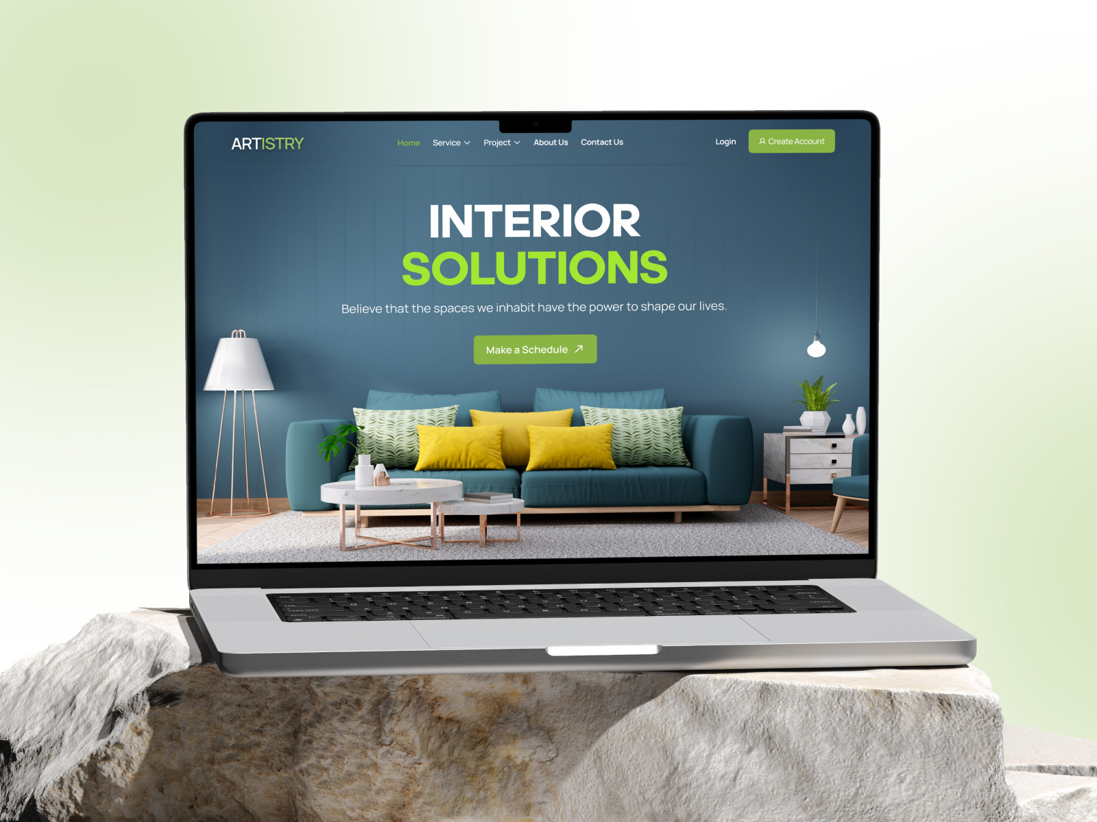 Artistry Interior - Premium Interior Brand Web Design brand website design concept design inspiration design solution design ui dribble best shot interior design website landing page minimal design modern ui nerosystems trending design uiux web website website design