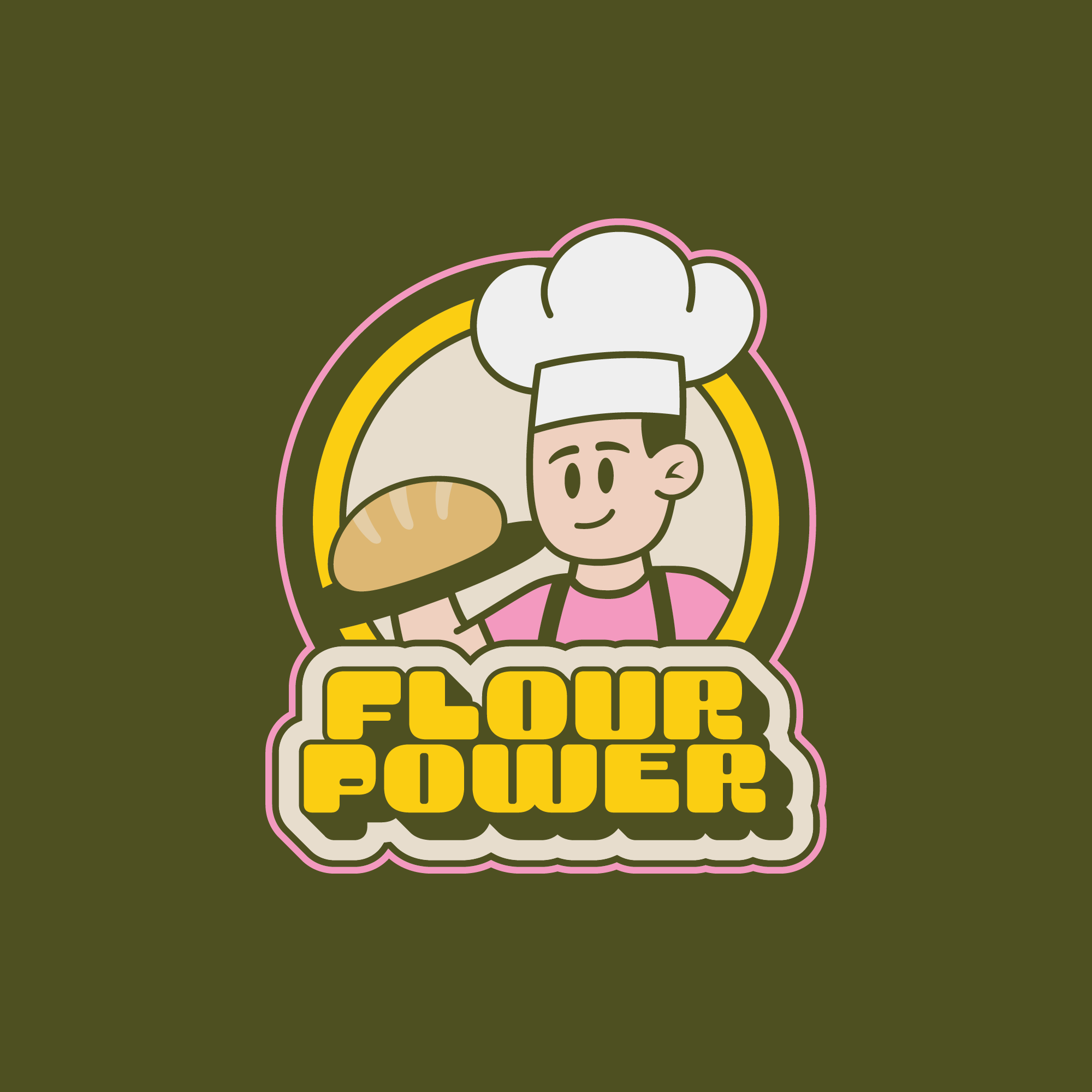 Logo Design // Flour Power animation graphic design illustration logo logo design