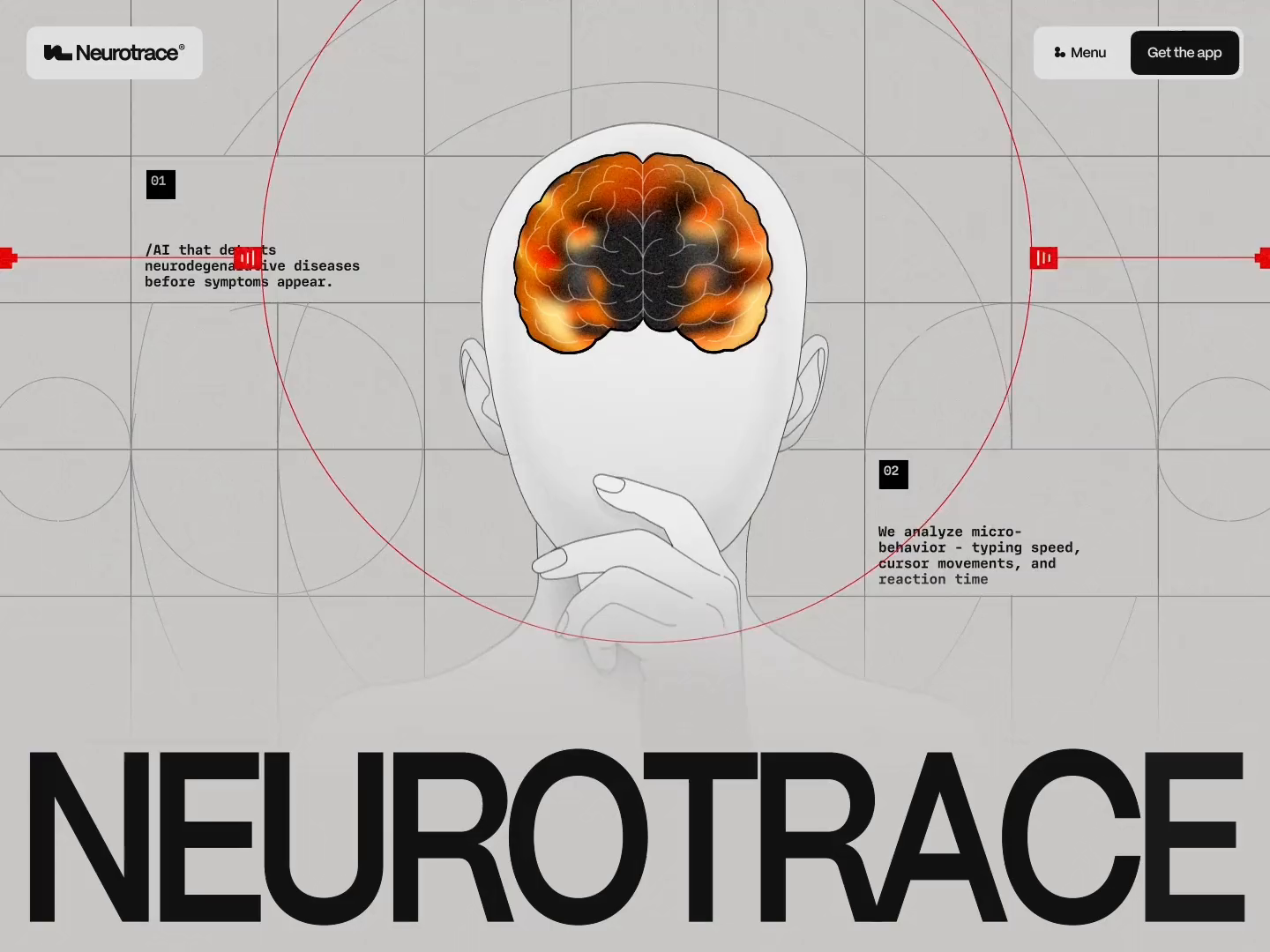 Example of Animated UI Design for a Cognitive Health AI Platform